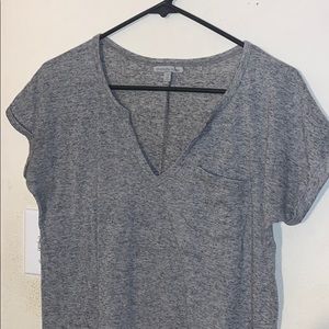 Grey salt and pepper v neck Tee